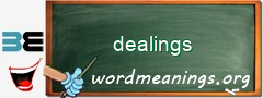 WordMeaning blackboard for dealings